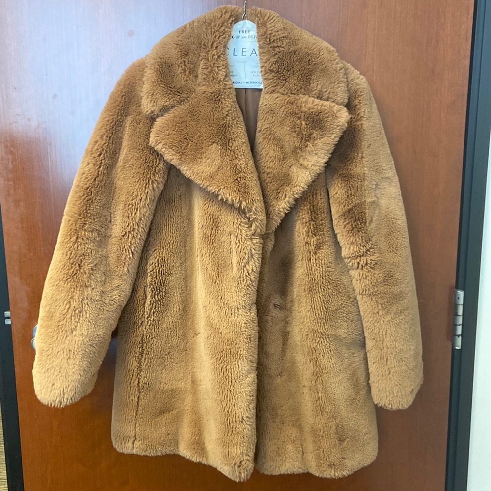 Zara faux fur teddy coat